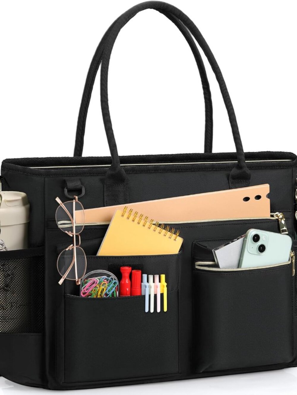Laptop Bag for Women 15.6 Inch Work Teacher Tote Nurse Bag Professional Laptop T